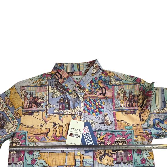 RSVLTS Disney Pixar Up "Paradise Found"KUNUFLEX Short Sleeve Shirt Men SZ S - Picture 3 of 6